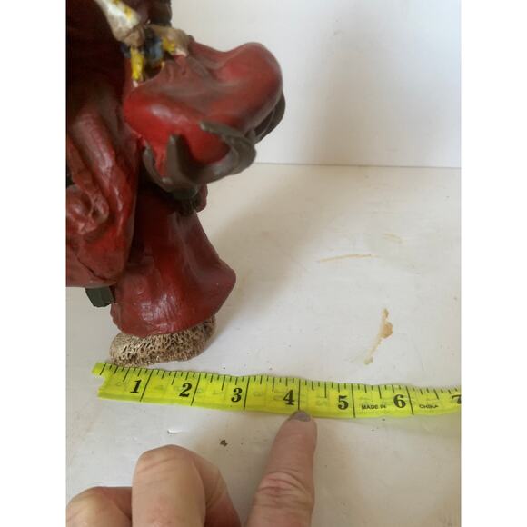 Vintage Santa With Skis Lantern and Moose Antler Backpack 8" High Christmas - Picture 8 of 8